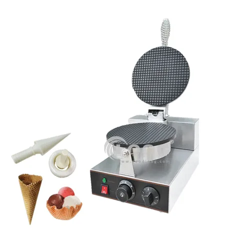 Snack Machines Equipment Ice Cream Waffle Cone Machine With Waffle Cone Roller Wholesale Waffle Cone Maker