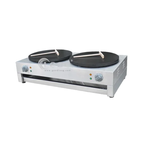 Catering Equipment Double Head Electric Crepe Making Machine Commercial Crepe Griddle Suppliers