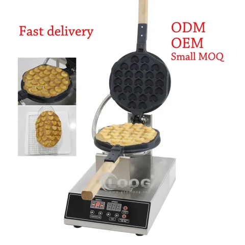 Snack Equipment Heart Shape Bubble Waffle Iron 110V 220V Bubble Waffle Machine Maker Manufacturer
