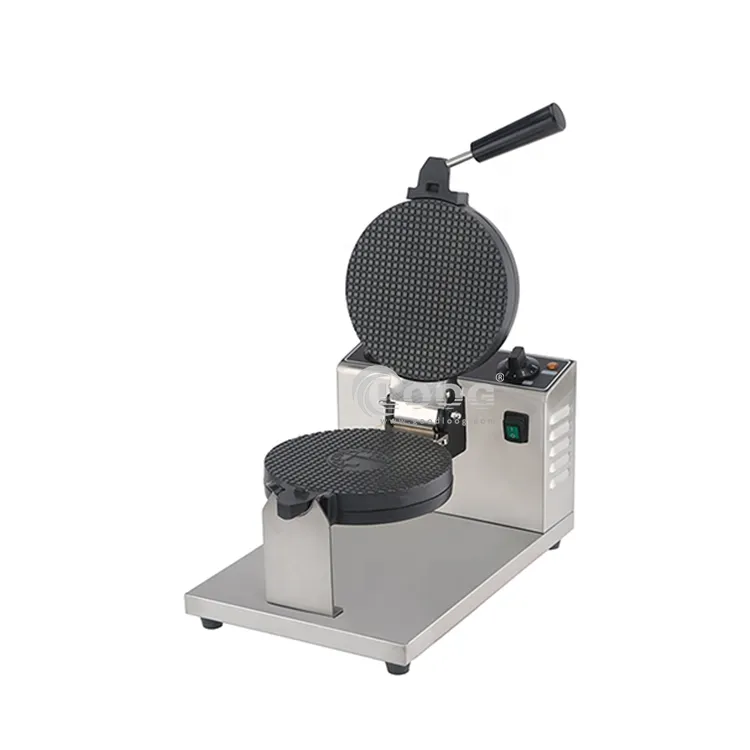 Equipo de cocina al por mayor para uso comercial, máquina wafflera con placa de aluminio intercambiable, fabricante de conos para helado