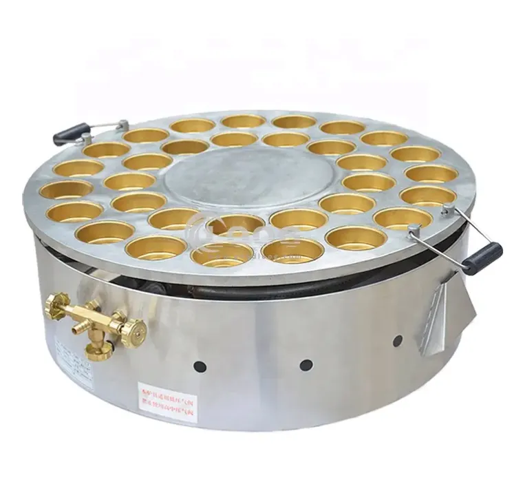 High Demand 32 Holes Copper Rotating Gas Taiwanese Obanyaki Maker/Red Bean Cake Machine