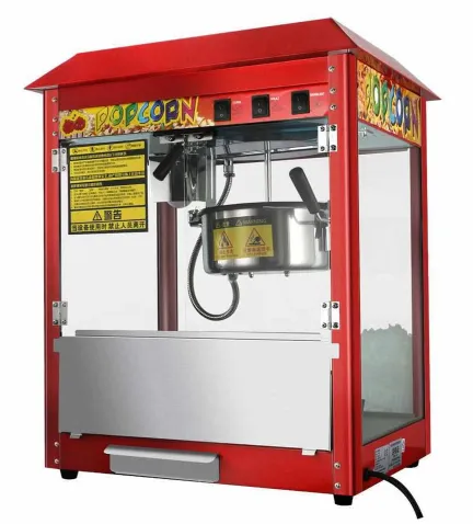 Goodloog Macchina per Popcorn Elettrica Commerciale 220 V in Acciaio Inox di Alta Qualità per Piccole Imprese ad Alta Produttività