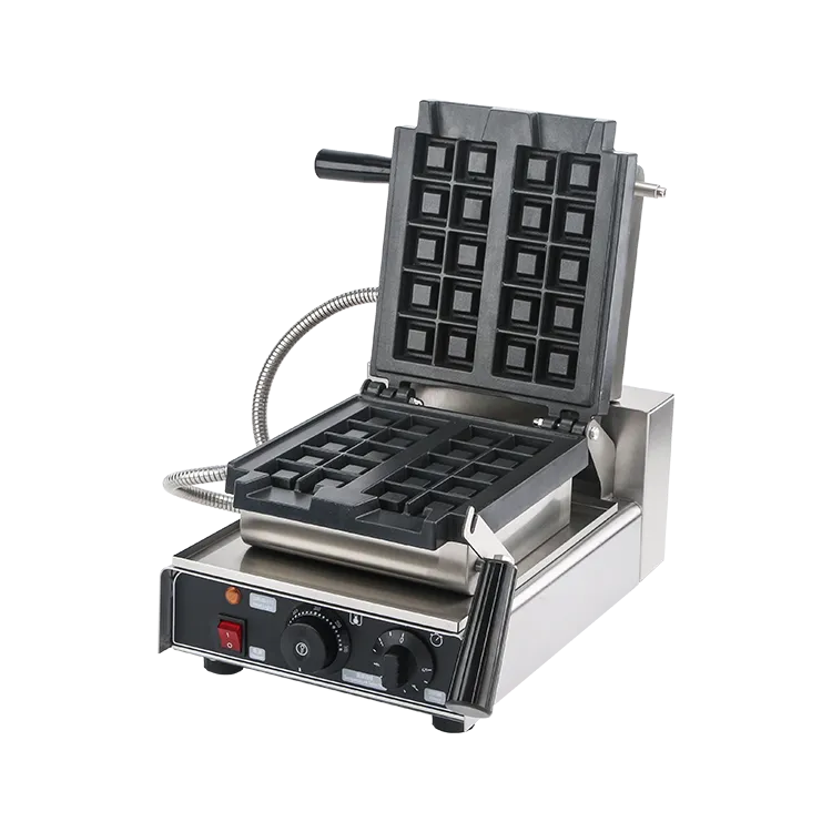 Máquina de gofres eléctrica comercial para tienda de gofres, fabricante de bocaditos de gofre