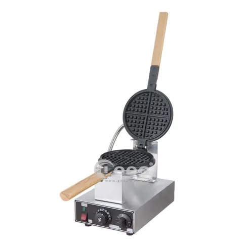 220V Electric Nonstick Classic Rotating Waffle Maker Machine Commercial Kitchen Equipment