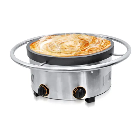 High Quality Stainless Steel LPG Gas Crepe Machine Rotating Crepe Maker for Commercial Use