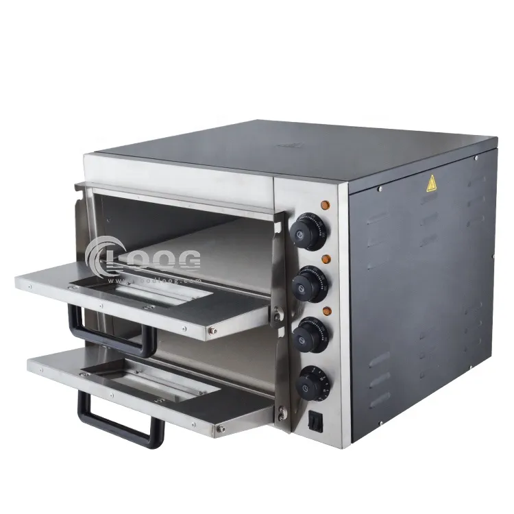 High Productivity Commercial Pizza Oven for Restaurants Easy to Operate Double Countertop with Best Heating 220v Used