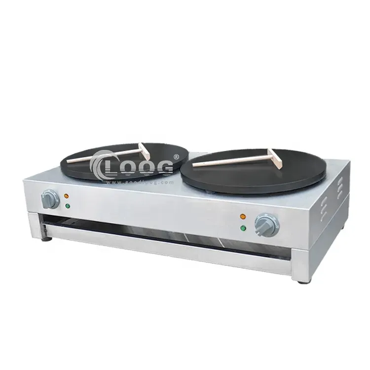 Commercial Catering Equipment Crepe and Pancake Maker Electric Double Plates Crepe Maker Machine