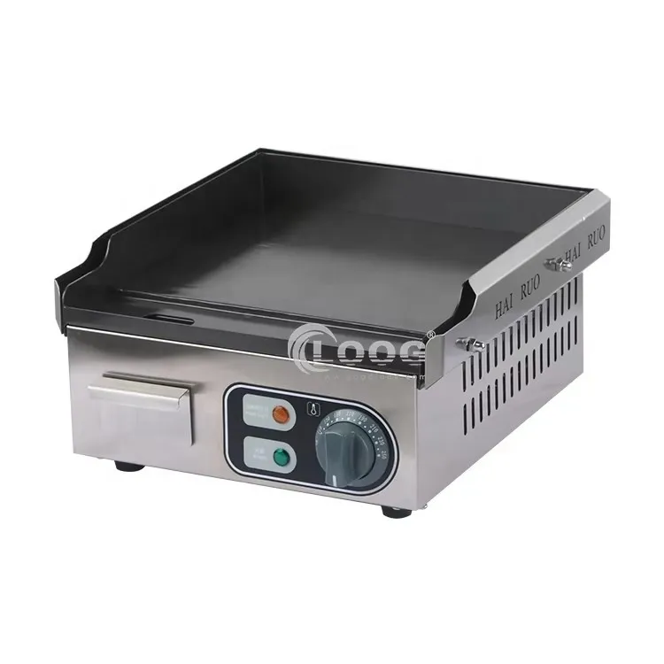 Attrezzatura professionale per snack piastra elettrica 220 V in acciaio inox macchina per piastre commerciale in vendita