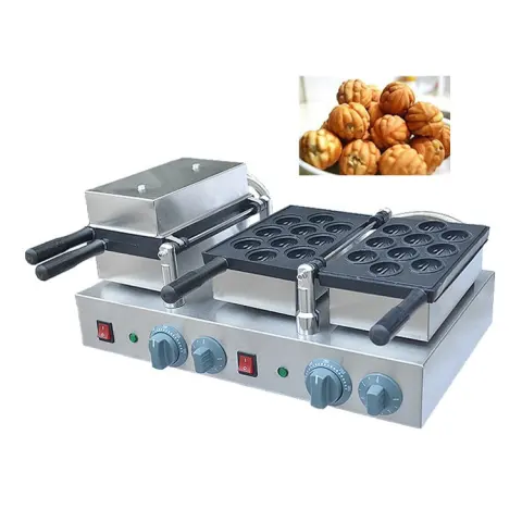 Multifunction Electric Egg Waffle Cake Maker Donut Walnut Commercial Japanese Pine Nut Waffle Maker Machine