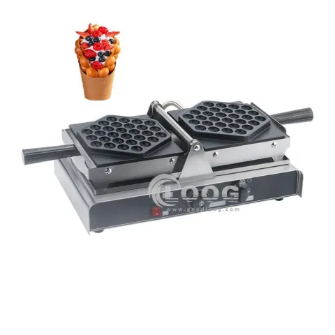 New Design Commercial Egg Waffle Iron Electric Stainless Steel Bubble Waffle Machine for Sale