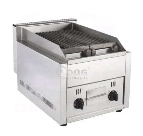 Energy-Saving Countertop Stainless Steel Gas BBQ Lava Stone Grill for Kitchen