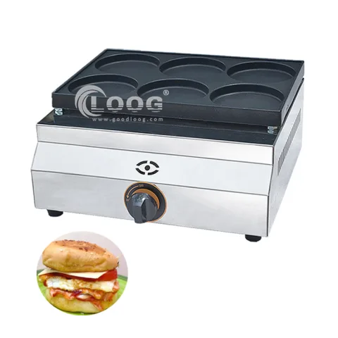 Hot Sales Snack Machines Bread Pancake Machine Non-stick Coating  Egg Burger Machine Commercial Gas Telur Burger Maker