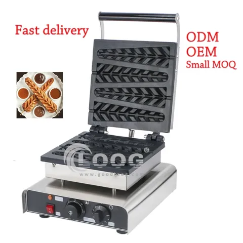Fast Food Baking Equipment Wholesale Electric Waffle Making Machine 4 Square Lolly Waffle Stick Maker Supplier