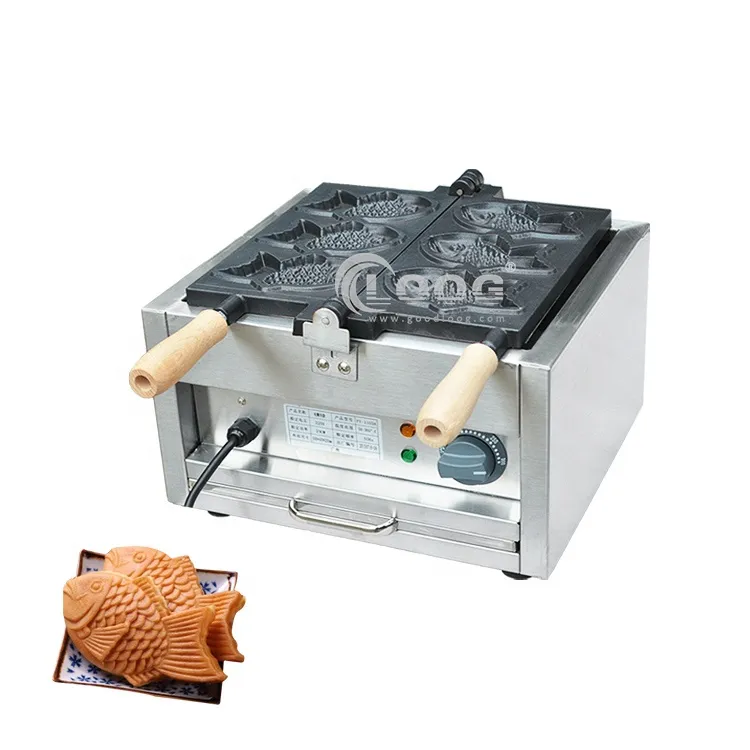 Máquina eléctrica mini para gofres de pescado 220 V con certificación CE, máquina comercial para hacer taiyaki, proveedores