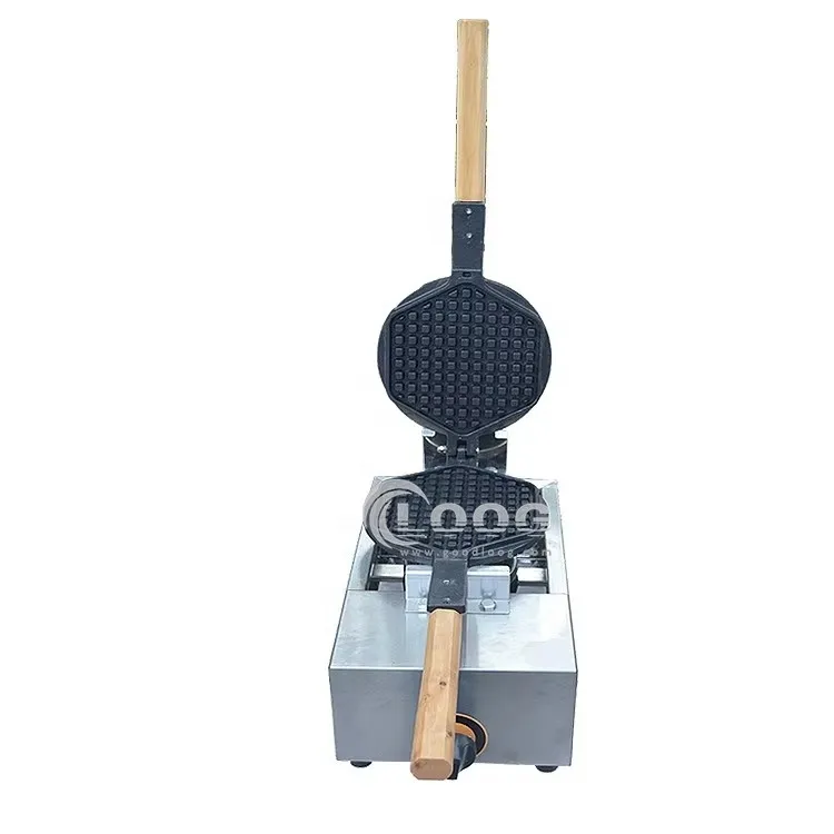 Popular Stainless Steel LPG Gas Waffle Baker Commercial 2800Pa Gas Pressure Waffle Cooking Machine