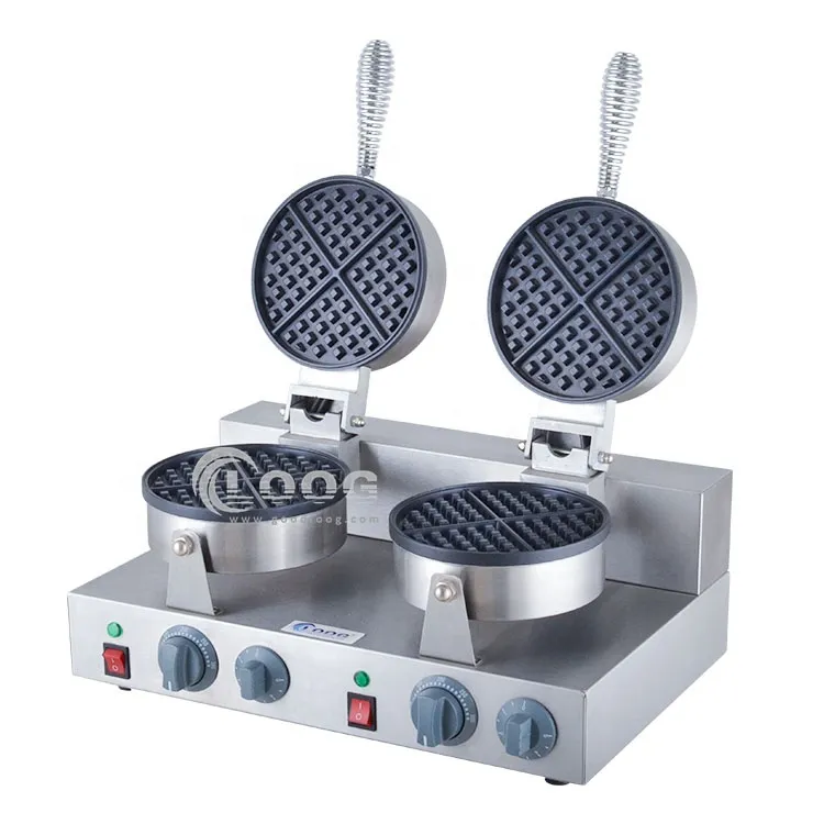 Máquina profesional para gofres de doble cabezal de alta calidad para uso comercial