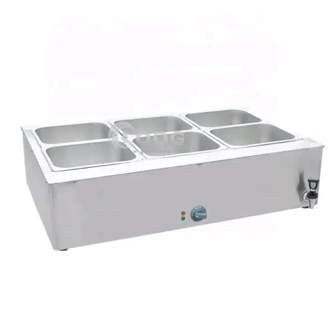 Heating Fast Big Electric Food Warmer Commercial Bain Marie Kitchen Equipment With 6 Pots