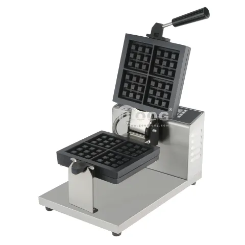 Fast Food Restaurant Equipment Electric Square Belgian Waffle Making Machine 110V 220V Commercial Rotary Waffle Household Hotel
