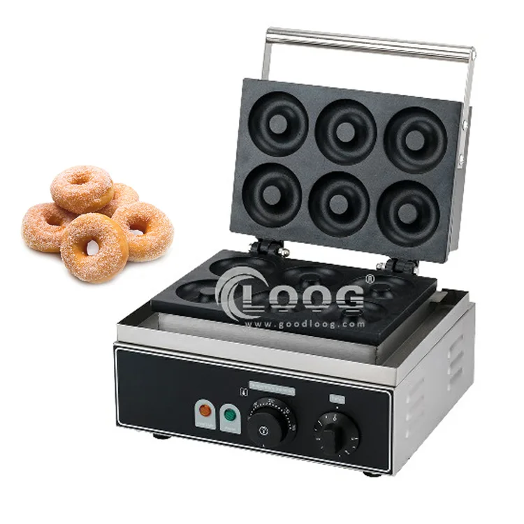 Attrezzatura commerciale per ristoranti Mini Macchina per Ciambelle Waffle Macchina per Ciambelle Facile da Usare 6 Posti