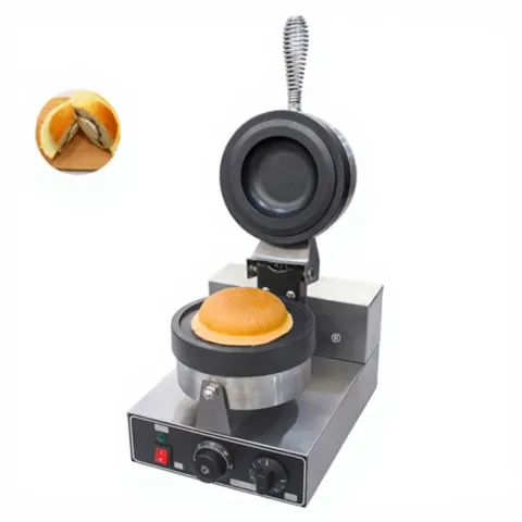 Goodloog Mini Waffle Maker Commercial Kraphen Warmer Electric Italian Ice Cream Gelato Panini Press Burger Maker Machine