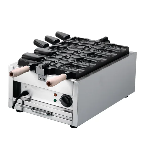 Wholesale Taiyaki Ice Cream Maker Machine Electric Fish Waffle Machine with 5 Pieces