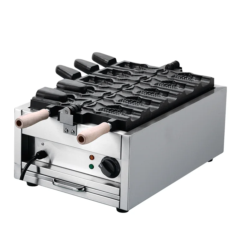 Wholesale Taiyaki Ice Cream Maker Machine Electric Fish Waffle Machine with 5 Pieces