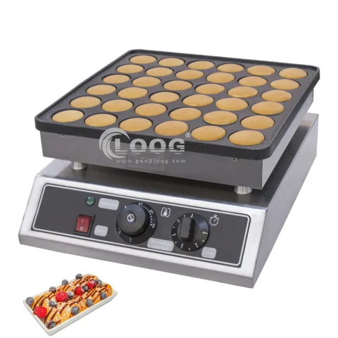 Maquina comercial de poffertjes con 36 agujeros, sartén eléctrica para poffertjes holandeses, máquina eléctrica para mini panqueques en venta