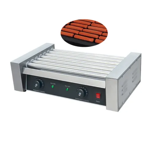 Commercial Catering Equipment 7 Non-stick Stainless Steel Rollers Electric Hot Dog Roller Grill Machine