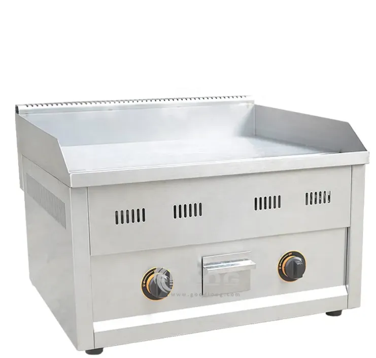 Commercial Kitchen Equipment Tabletop Griddle Stainless Steel Gas Grilddle for Sale