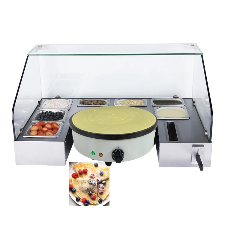 Nuovo Arrivo Altra Macchina per Snack Macchina Elettrica per Crespelle Macchina Commerciale per Crespelle in Acciaio Inox Postazione di Servizio per Crespelle