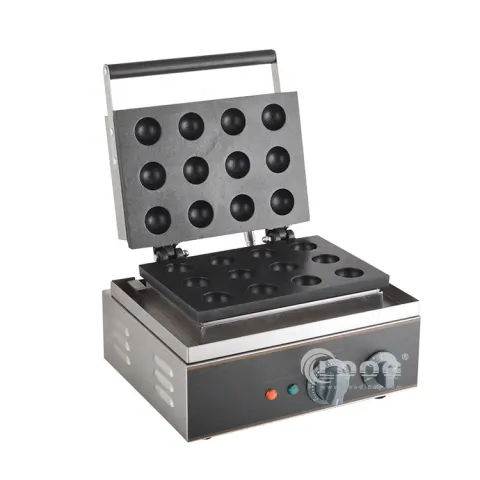 Commercial Kitchen Equipment Electric 12pcs Ball Shaped Waffle Maker for Street Food Business