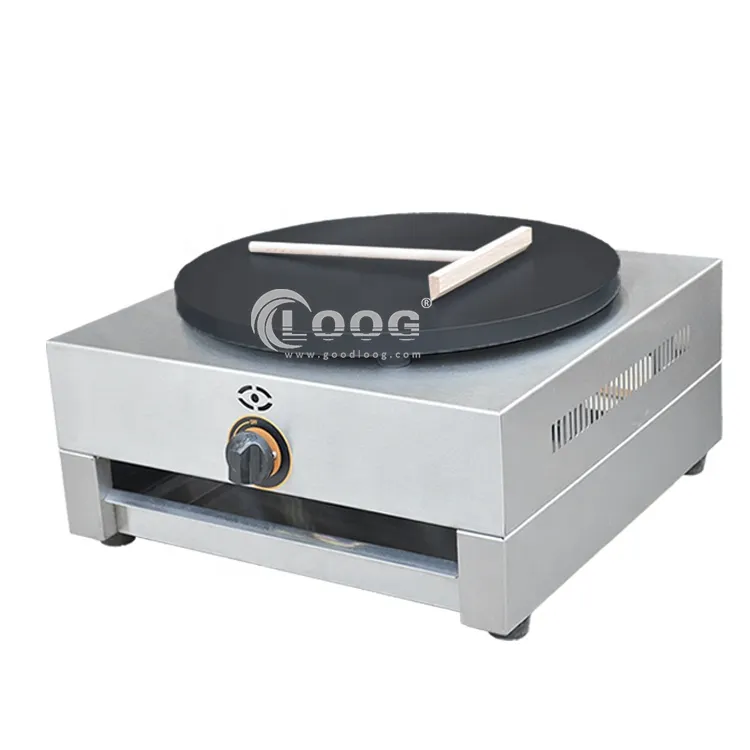 Attrezzature per cucina commerciale crepiera a gas singola in acciaio inox fornitori di macchine per crepes