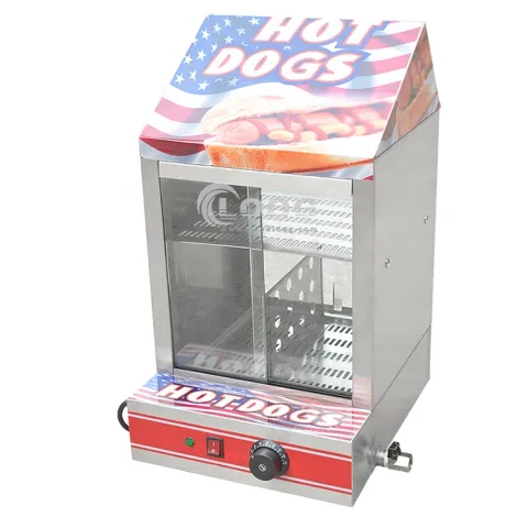 Hot Dog Steamer Stainless Steel Commercial Hot Dog Steamer With Bun Warmer