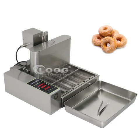 Commercial Snack Equipment High Quality 6 Rows Donut Machine Auto Doughnut Fry Machine Automatic Mini  Doughnut Making Machine f