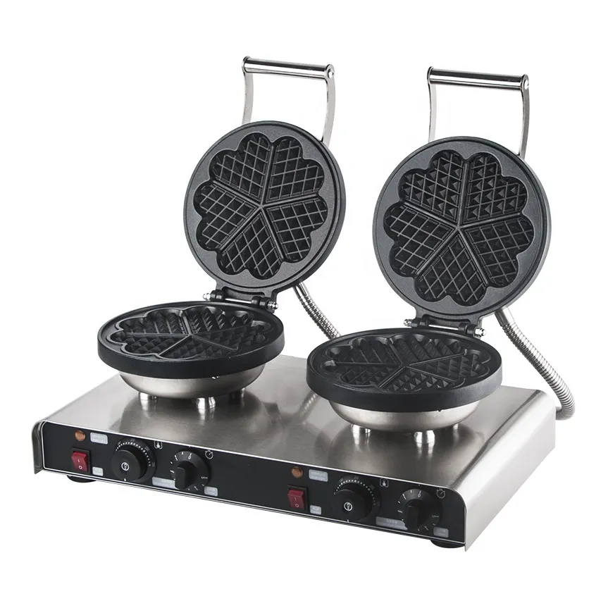 Professional Catering Equipment  Double Waffle Maker Heart Waffle Maker Commercial Waffle Machine Price