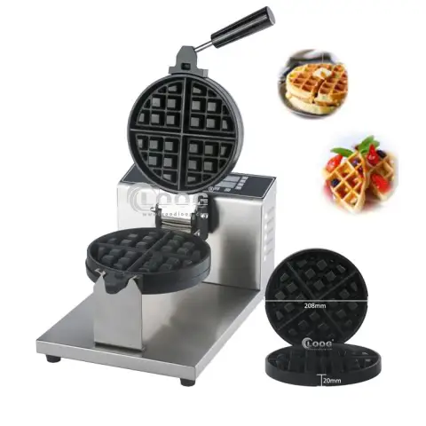 Commercial Electric Waffle Maker Sale 110V 220V for Street Business Household Hotel Use Digital Belgian Waffle Baking Machine