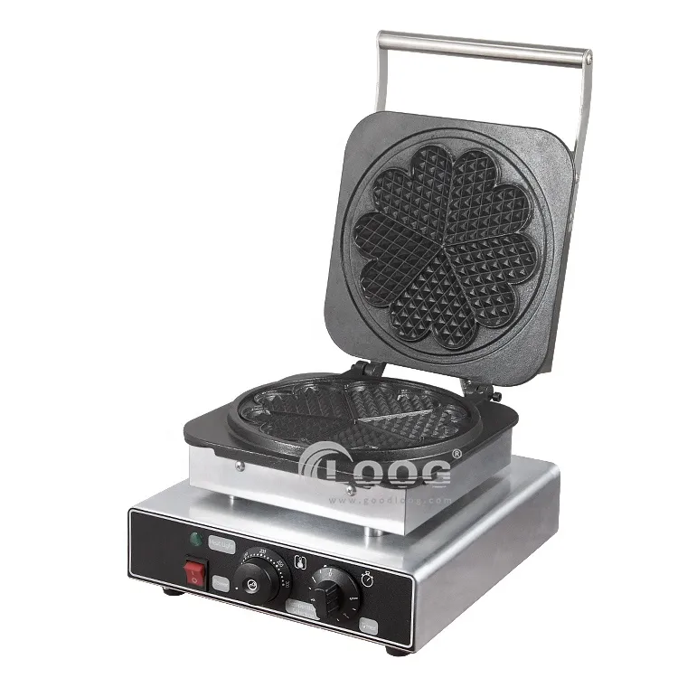 3 Layers Nonstick Coating  220V Waffle Machine Heart Shaped Waffle Maker Commercial for Wholesale