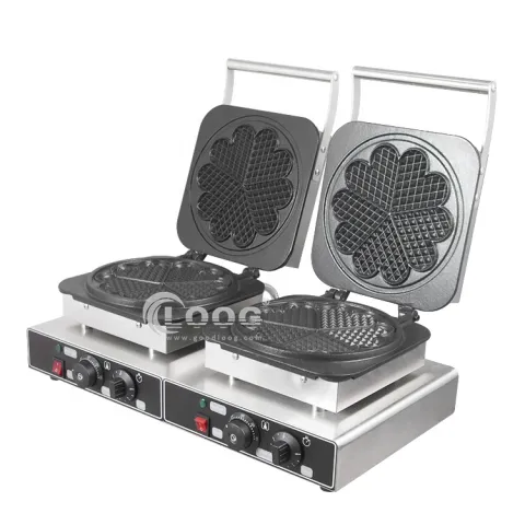 New Design Double Waffle Machine 220V Heart Shaped Waffle Makers Price