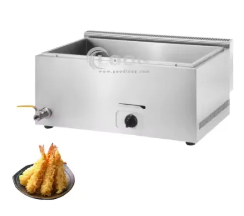 Commercial Stainless Steel Countertop Gas Deep Fryer for Restaurant & Catering Use