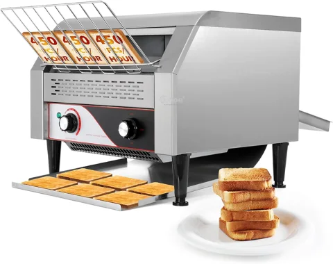 Stainless Steel Commercial Conveyor Toaster 450 Slices Sandwich Toaster Restaurant Kitchen Equipment Manufacturer