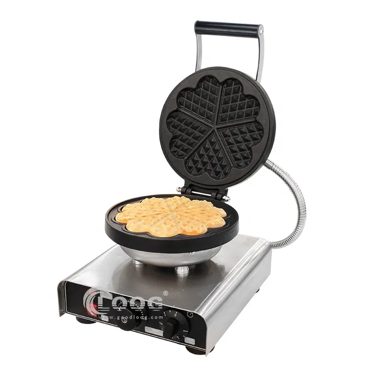 Mini waffle maker comercial con certificación CE, máquina eléctrica para hacer gofres en forma de corazón para venta