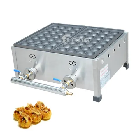 Commercial Use Takoyaki Cooking Machine Japanese Fish Ball Grill Gas Type Takoyaki Maker for Sale
