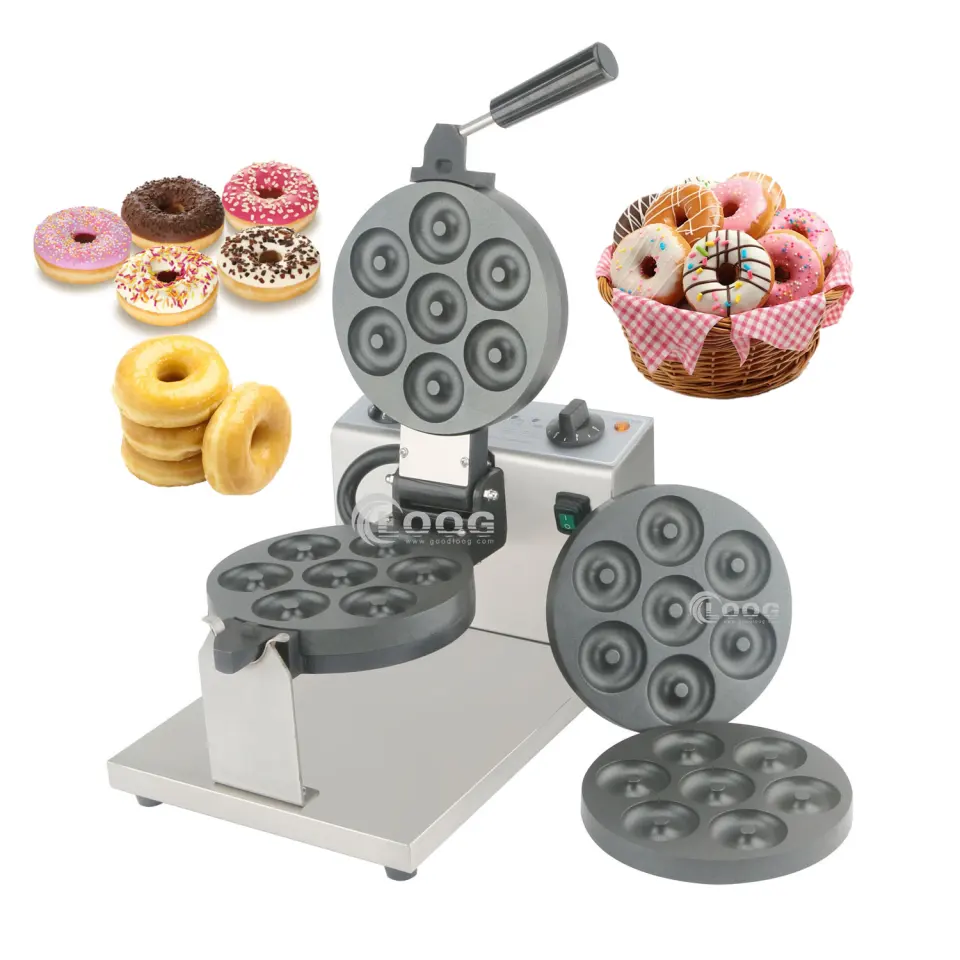 Macchina per ciambelle mini con piastre intercambiabili Goodloog, attrezzatura per piccole imprese venduta all'ingrosso dalla fabbrica, friggitrice professionale per ciambelle