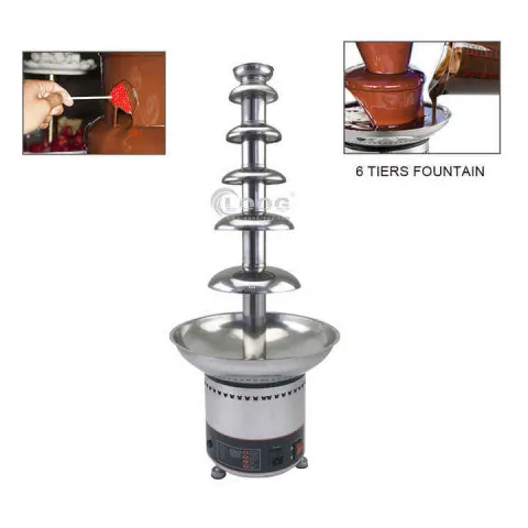 Hotel Kitchen Equipment  6 Tiers Digital Chocolate Fountain Machine for Sale
