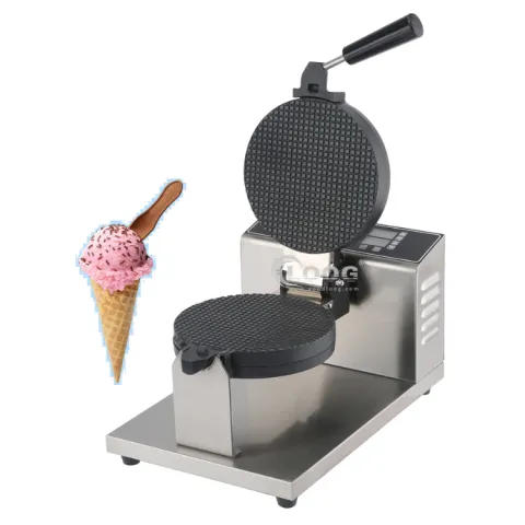 Digital Ice Cream Waffle Cone Machine Commercial Waffle Cone Maker with Removable Plates