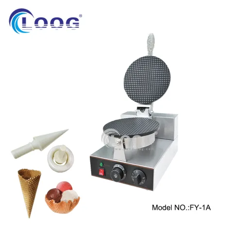 Commercial Waffle Cone Iron Baker Single 210MM Plate Icecream Cone Baker