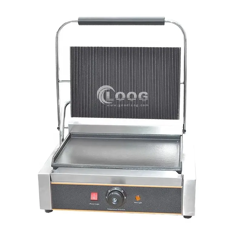 Grill elettrico commerciale a contatto a prezzo di fabbrica per panini e panini pressati, per uso alberghiero
