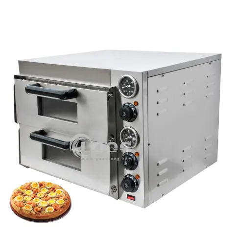 Restaurant Commercial Cookie Baking Bread Machine Chinese Electric 220v Pizza Maker Bakery Tabletop Double Deck Oven