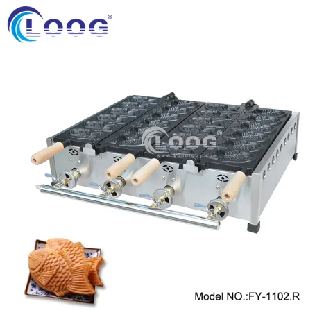 Japanese Gas Type Fish Shaped Waffle Ice Cream Making Machine Propane Mini Taiyaki Maker