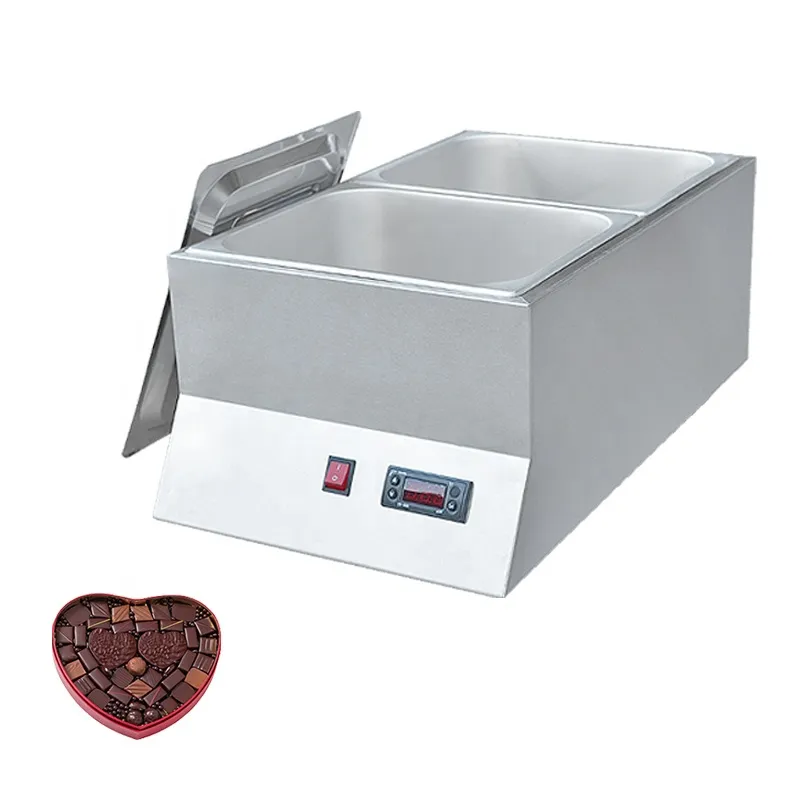 Hot Professional Digital Chocolate Warmer Melting Machine Double Pot Commercial Tempering Price Wholesale 220v Chocolate Melter